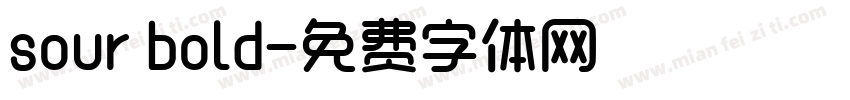 sour bold字体转换